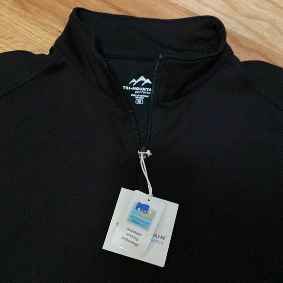 NWT Tri-Mountain Performance Shirt Men’s Sz M Black Activewear Moisture wicking - Picture 4 of 10